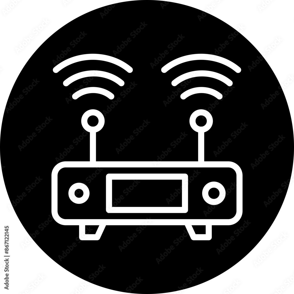 Router Device Vector Line Icon Design Router Device Vector Line Icon Design