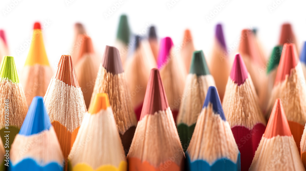 Many colored pencils isolated on a transparent background Many colored pencils isolated on a transparent background