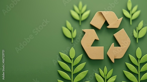 Closeup of an ecofriendly certification logo on a product package, ecocertification, green labeling photo