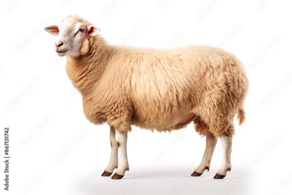 Sheep isolated on white background Sheep isolated on white background