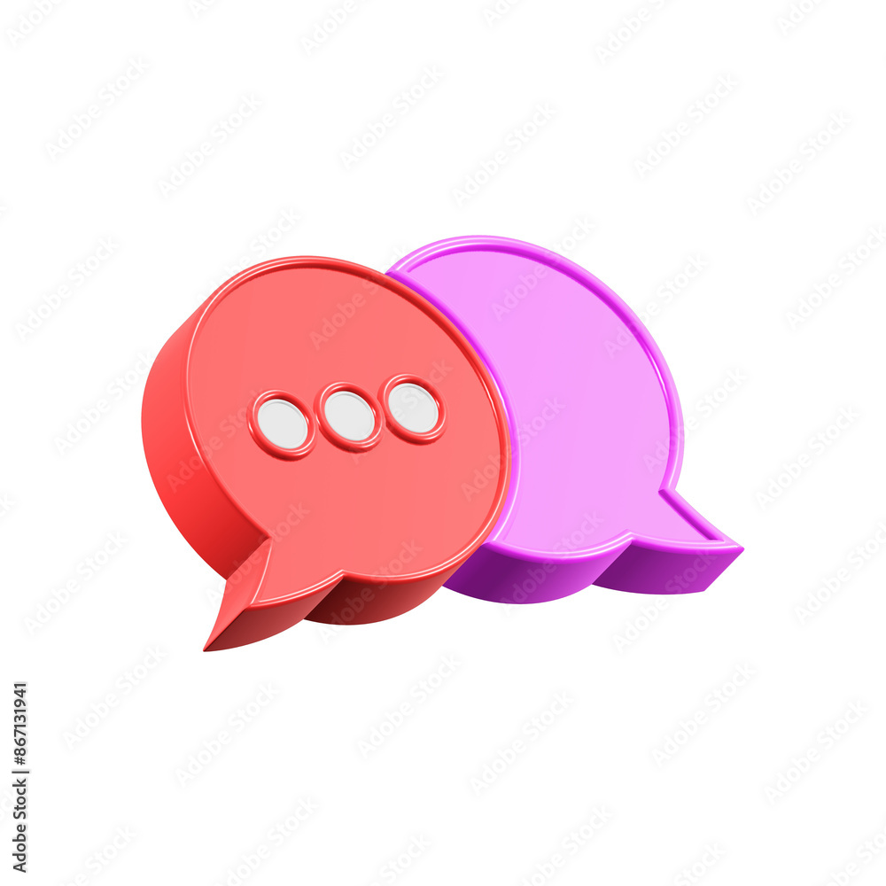 Chat talk symbol 3d icon shinny Chat talk symbol 3d icon shinny