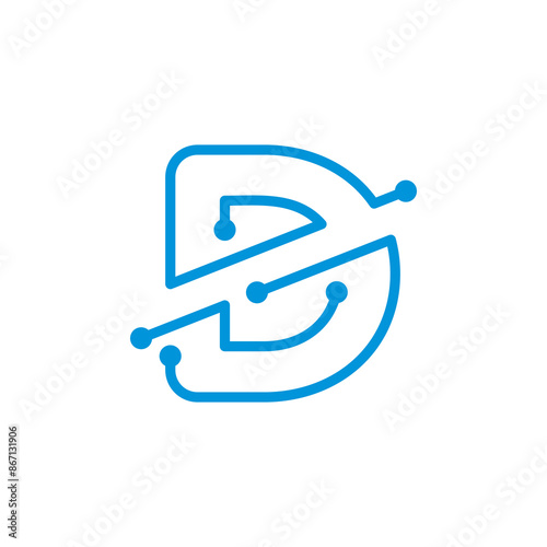 Circuit Letter D Logo 002