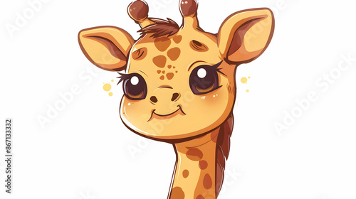 Cute Cartoon Giraffe Illustration