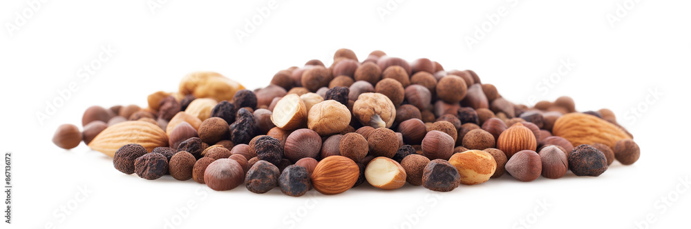 Mixed nuts isolated on a transparent background Mixed nuts isolated on a transparent background