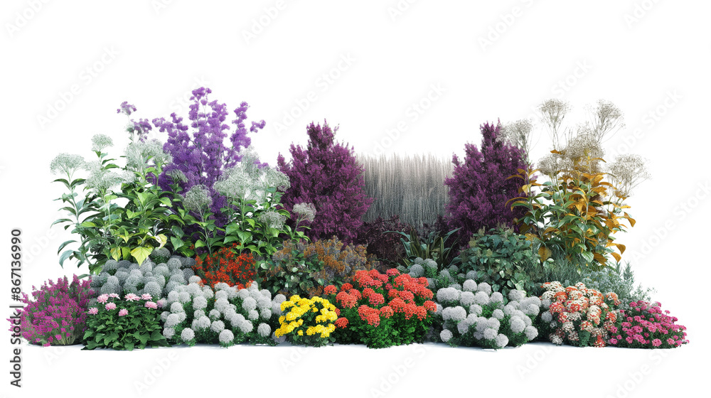 Colorful Garden isolated on a transparent background Colorful Garden isolated on a transparent background