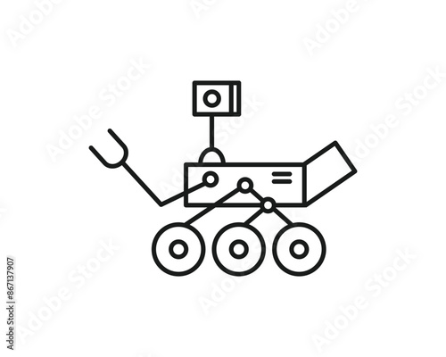 Mars rover icon vector symbol design illustration