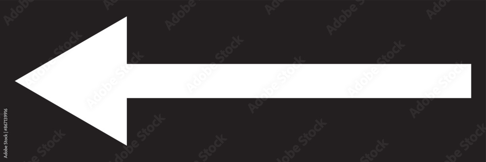 Straight white long arrow vector icon.eps10 Straight white long arrow vector icon.eps10
