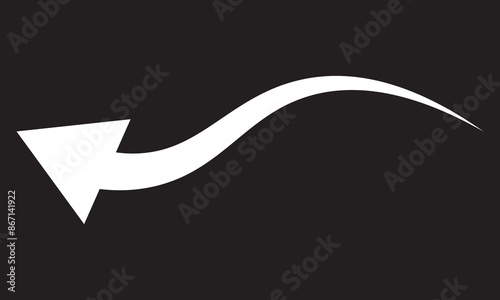 White long Arrow icon .  Vector of trendy long arrow left and right in flat style arrow or web design. eps 10