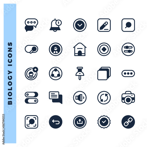 25 Social Media (Pintrest) Lineal Fill icons pack. vector illustration.