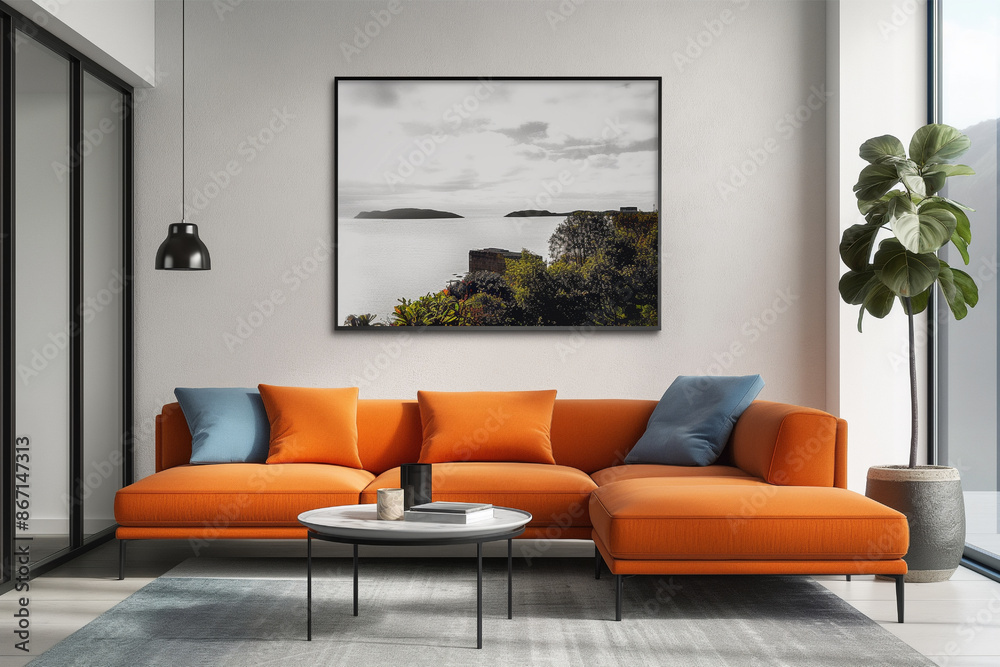 Frame mockup, ISO A paper size. Home Office wall poster mockup. Interior mockup with office background. Modern interior design. Frame mockup, ISO A paper size. Home Office wall poster mockup. Interior mockup with office background. Modern interior design.