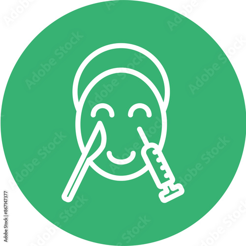 Cosmetic Surgery Options Line White Circles Multicolors