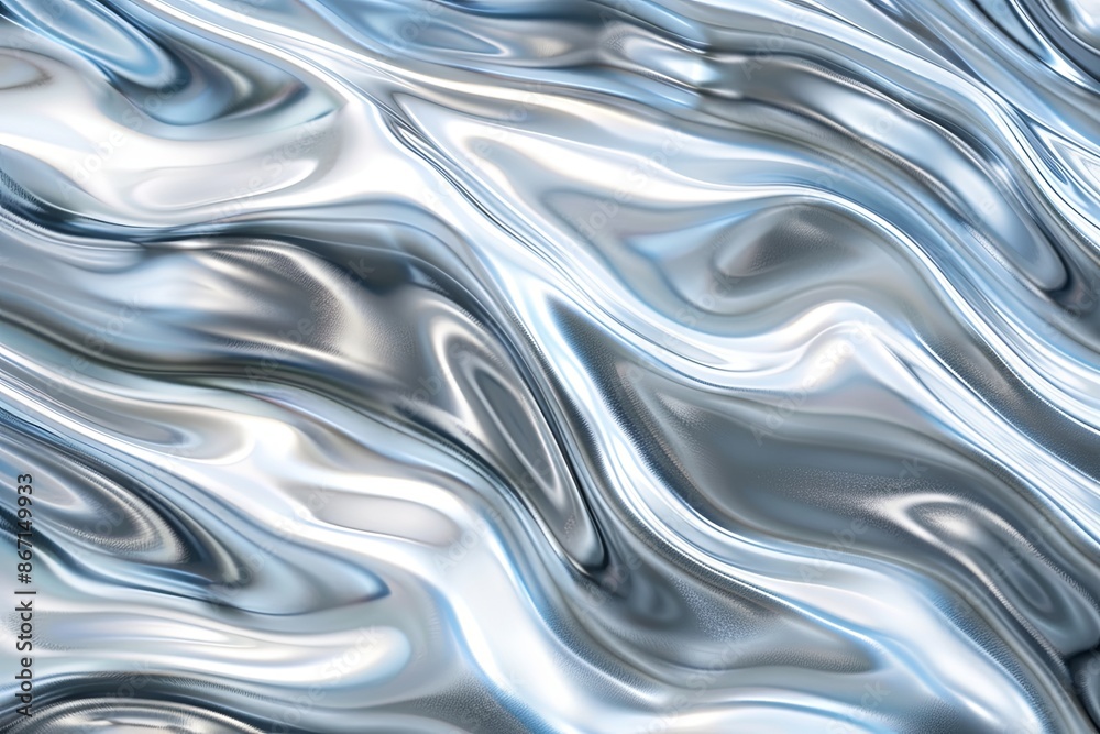 Silver abstract background with wavy pattern created with generative ai Silver abstract background with wavy pattern created with generative ai
