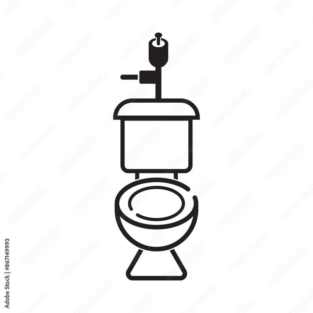 Toilet icon symbol vector isolated on white background Toilet icon symbol vector isolated on white background