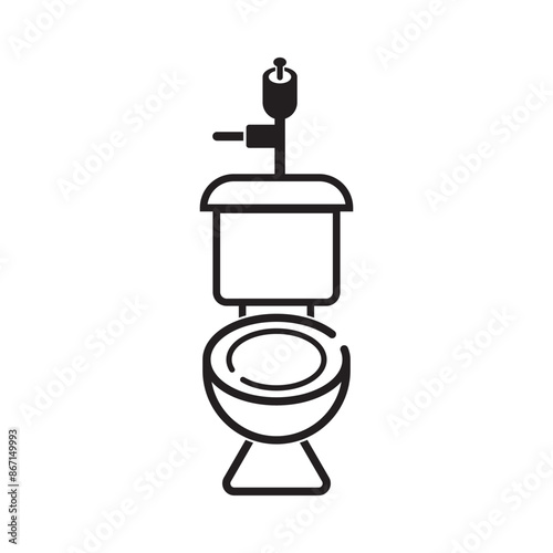 Toilet icon symbol vector isolated on white background