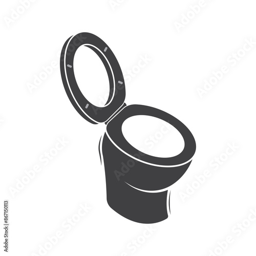 Toilet icon symbol vector isolated on white background