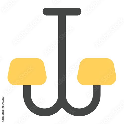 pendant lamp icon for illustration