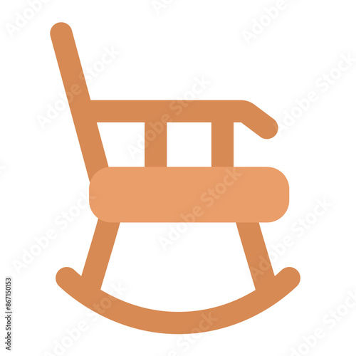 rocking chair icon for illustration