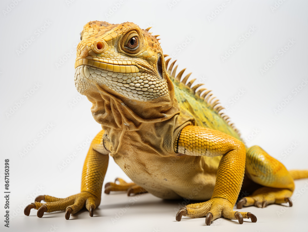 Obraz premium A Portrait of an iguana on an isolated background