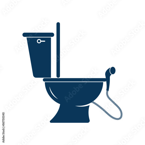 Toilet icon symbol vector isolated on white background