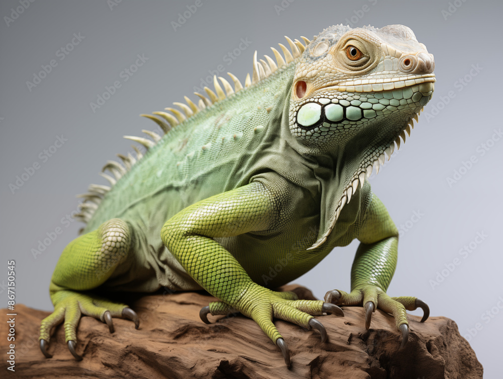 Obraz premium A Portrait of an iguana on an isolated background