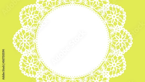 レースペーパー 黄色 背景　グラフィック　ループ 動画