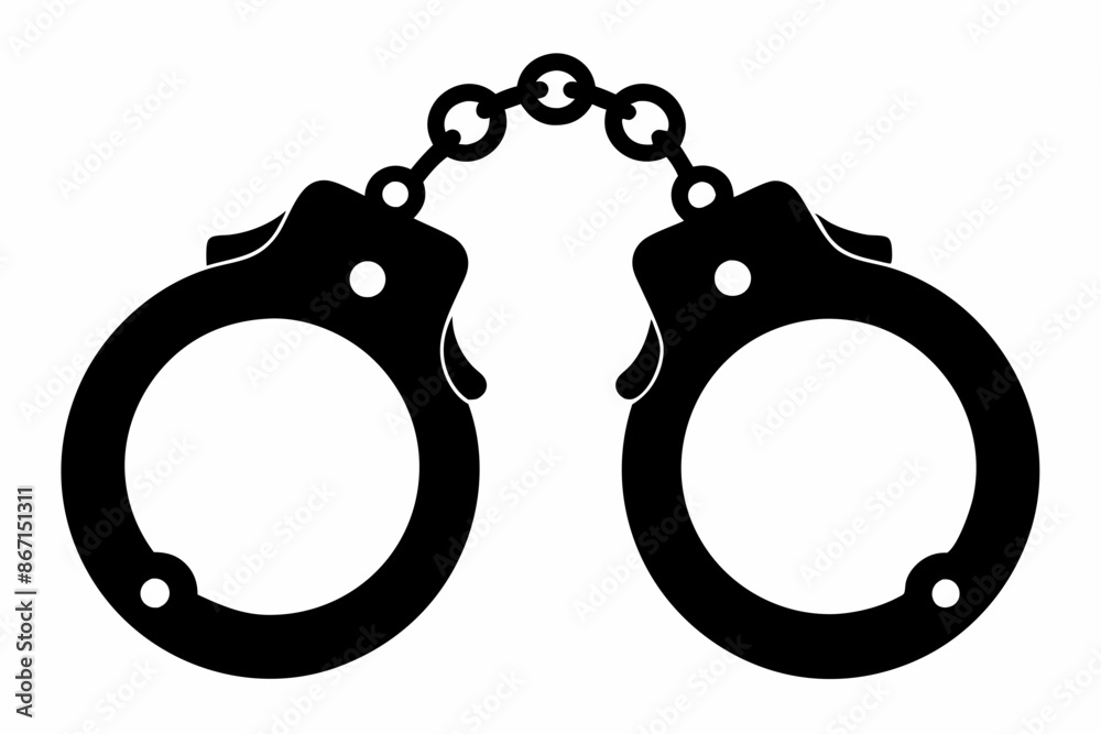 handcuffs crime vector illustration, handcuffs icon handcuffs crime vector illustration, handcuffs icon