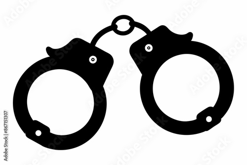 handcuffs crime vector illustration, handcuffs icon