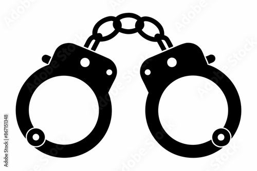 handcuffs crime vector illustration, handcuffs icon