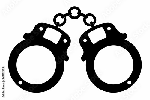 handcuffs crime vector illustration, handcuffs icon