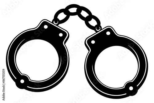 handcuffs crime vector illustration, handcuffs icon