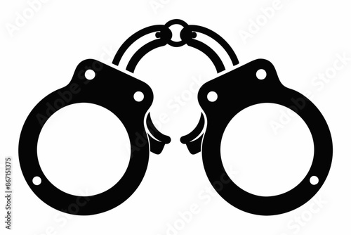 handcuffs crime vector illustration, handcuffs icon