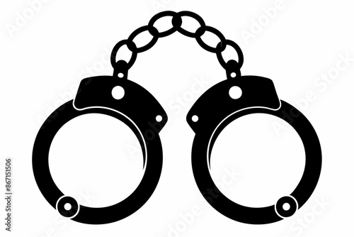 handcuffs crime vector illustration, handcuffs icon
