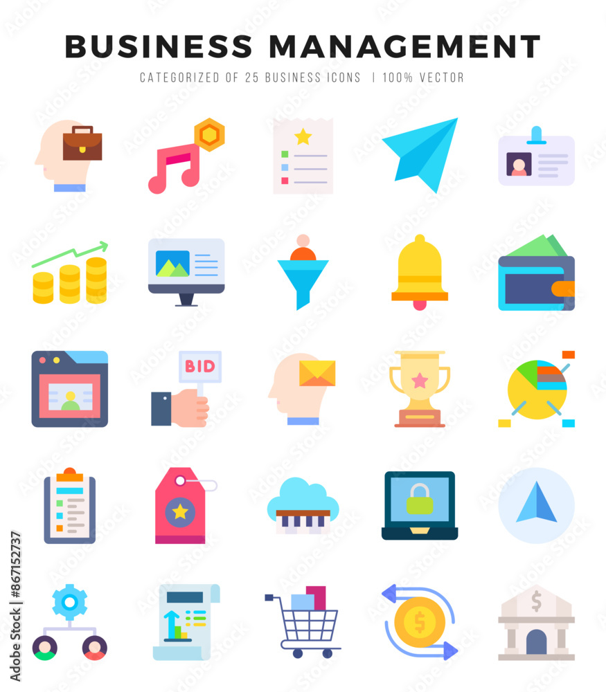 Set of Business Management Icons. Simple line art style icons pack.for website and mobile site and apps. Set of Business Management Icons. Simple line art style icons pack.for website and mobile site and apps.