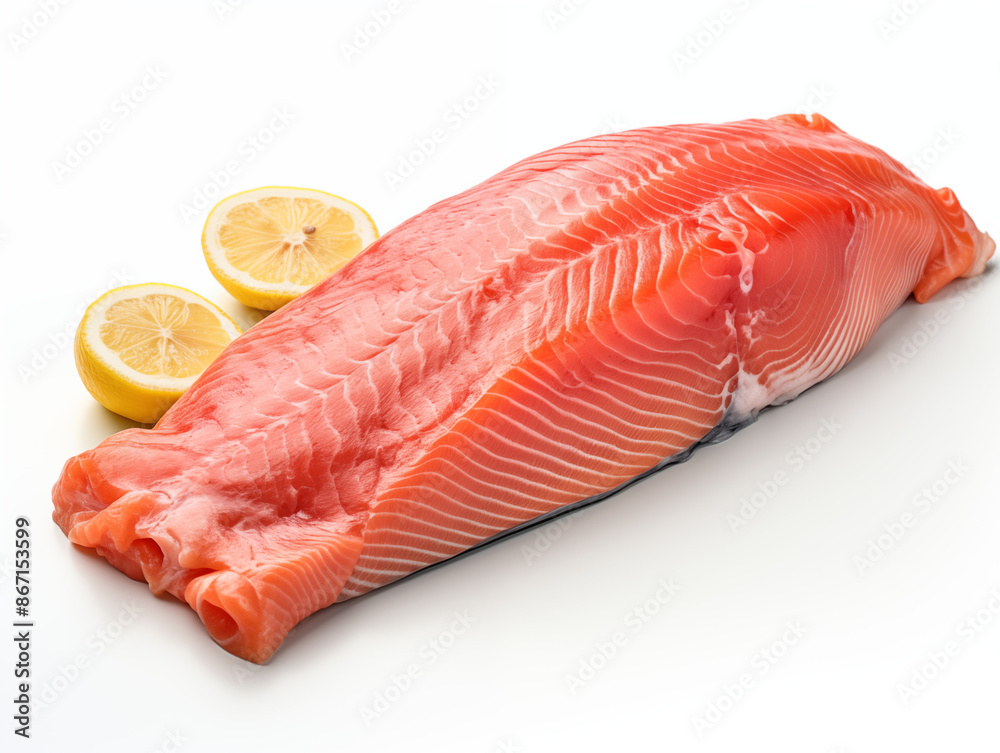 a salmon on an isolated background a salmon on an isolated background