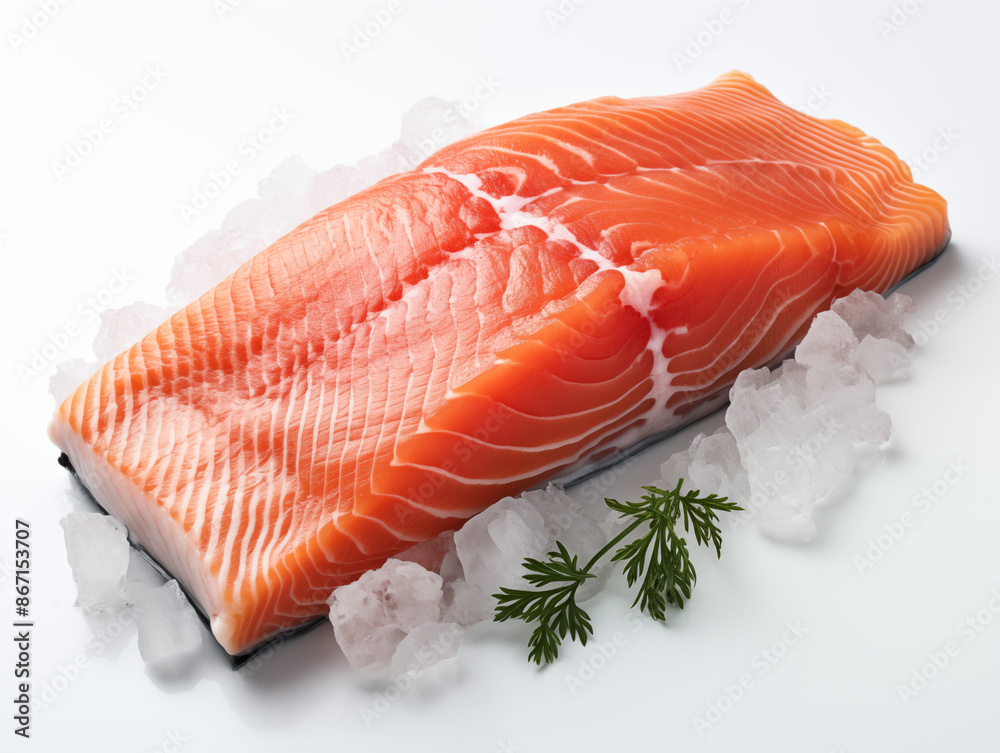 a salmon on an isolated background a salmon on an isolated background