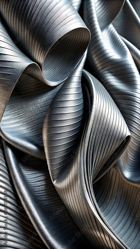 Naklejka premium Combining industrial metal and fabric textures