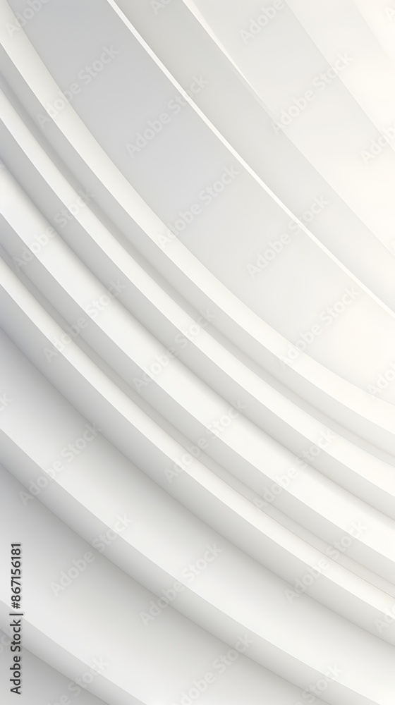 Obraz premium Abstract White Lines Minimal Dynamic 3D Rendering Background