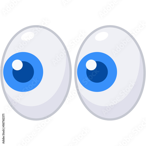 blue eyes isolated on white
