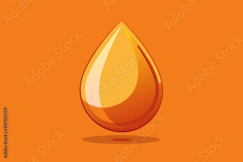 water, orange, droplet, Close-up of water droplet reflecting warm orange hue photo