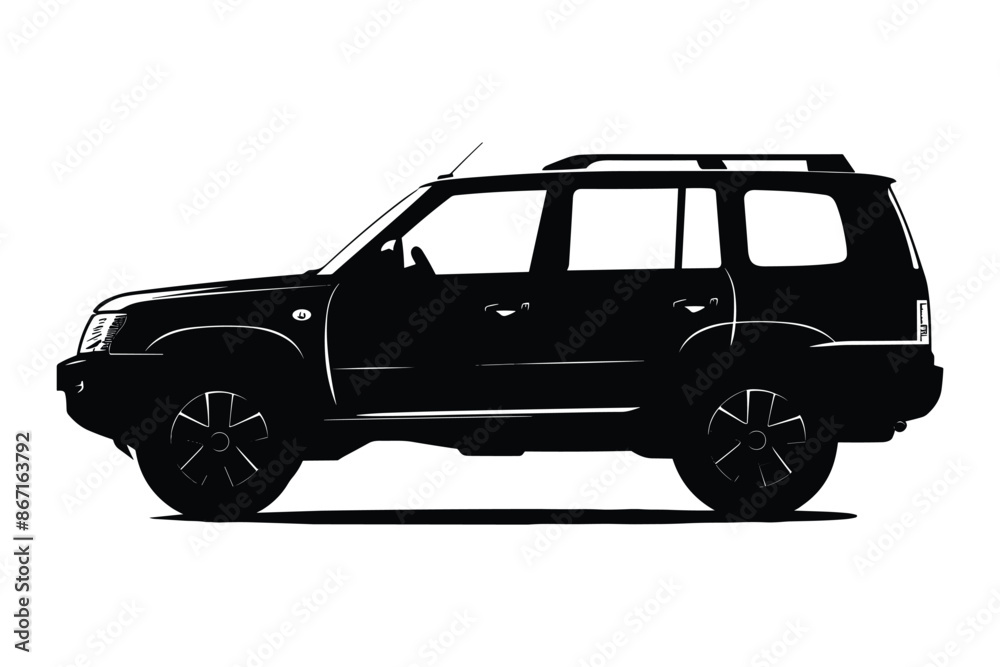 SUV car silhouette SUV car silhouette