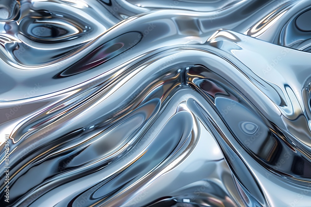 Silver abstract background with wavy pattern created with generative ai Silver abstract background with wavy pattern created with generative ai
