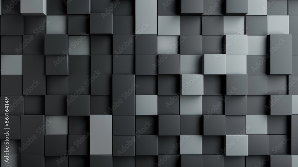 Trendy pixelated background featuring square black and grey tiles, modern and futuristic design, crisp and sharp detail Trendy pixelated background featuring square black and grey tiles, modern and futuristic design, crisp and sharp detail
