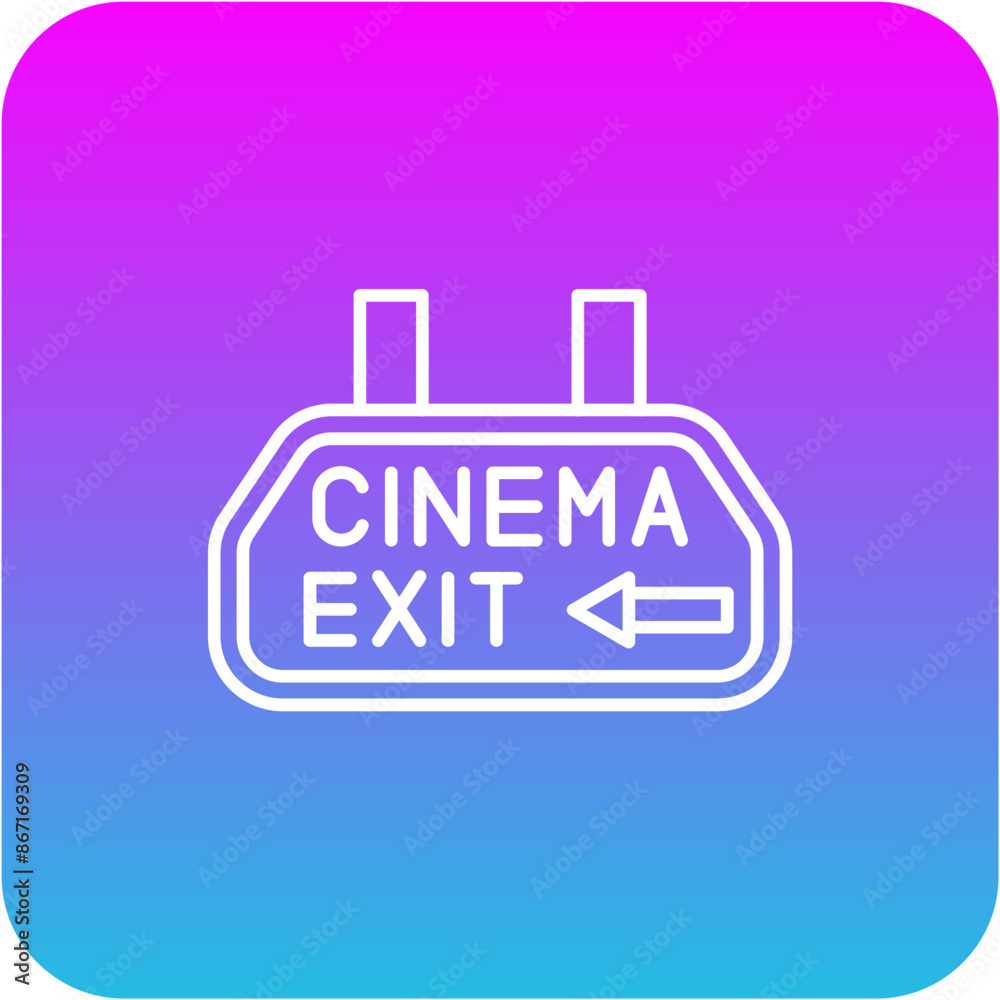 Cinema exit Icon Cinema exit Icon