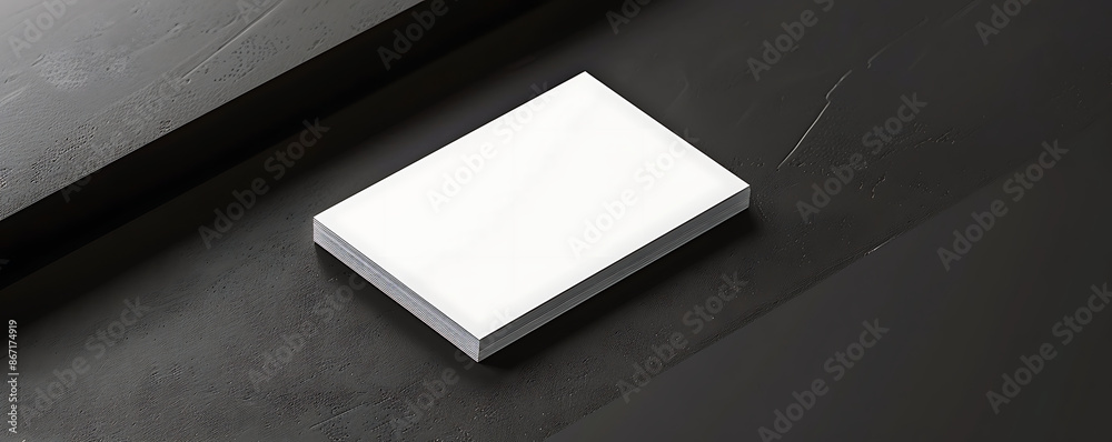 Blank business card mockup on black background Blank business card mockup on black background
