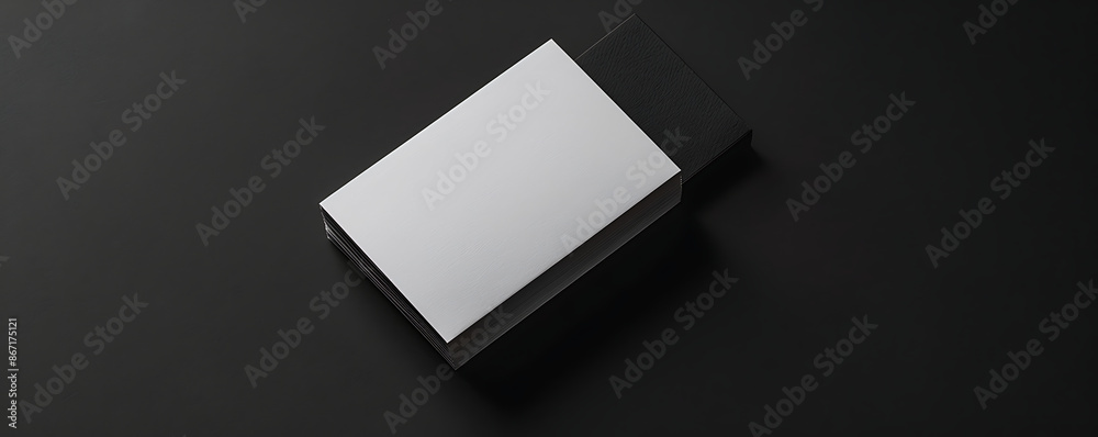 Blank business card mockup on black background Blank business card mockup on black background