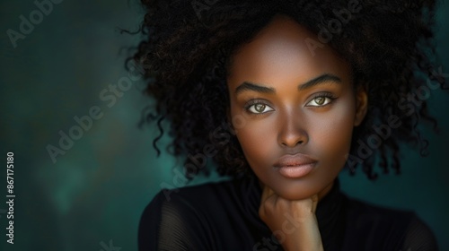 Woman in black dress