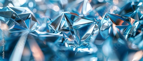 Abstract diamond texture wallpaper with blue tones.