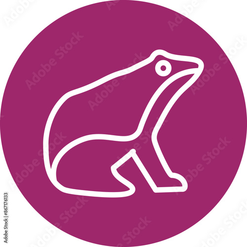 Frog Line White Circles Multicolors