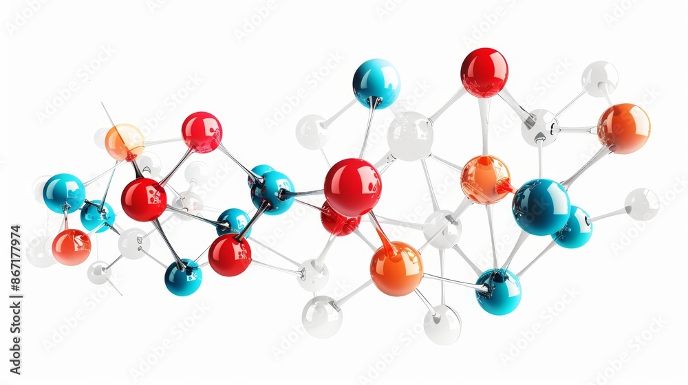 Adrenaline molecule in vector format, detailed atomic structure, labeled elements, bright and clear lines, scientific accuracy on white background Adrenaline molecule in vector format, detailed atomic structure, labeled elements, bright and clear lines, scientific accuracy on white background