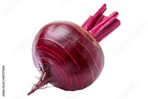 Ταπετσαρία Fresh red beetroot with its green leaves isolated against a white background